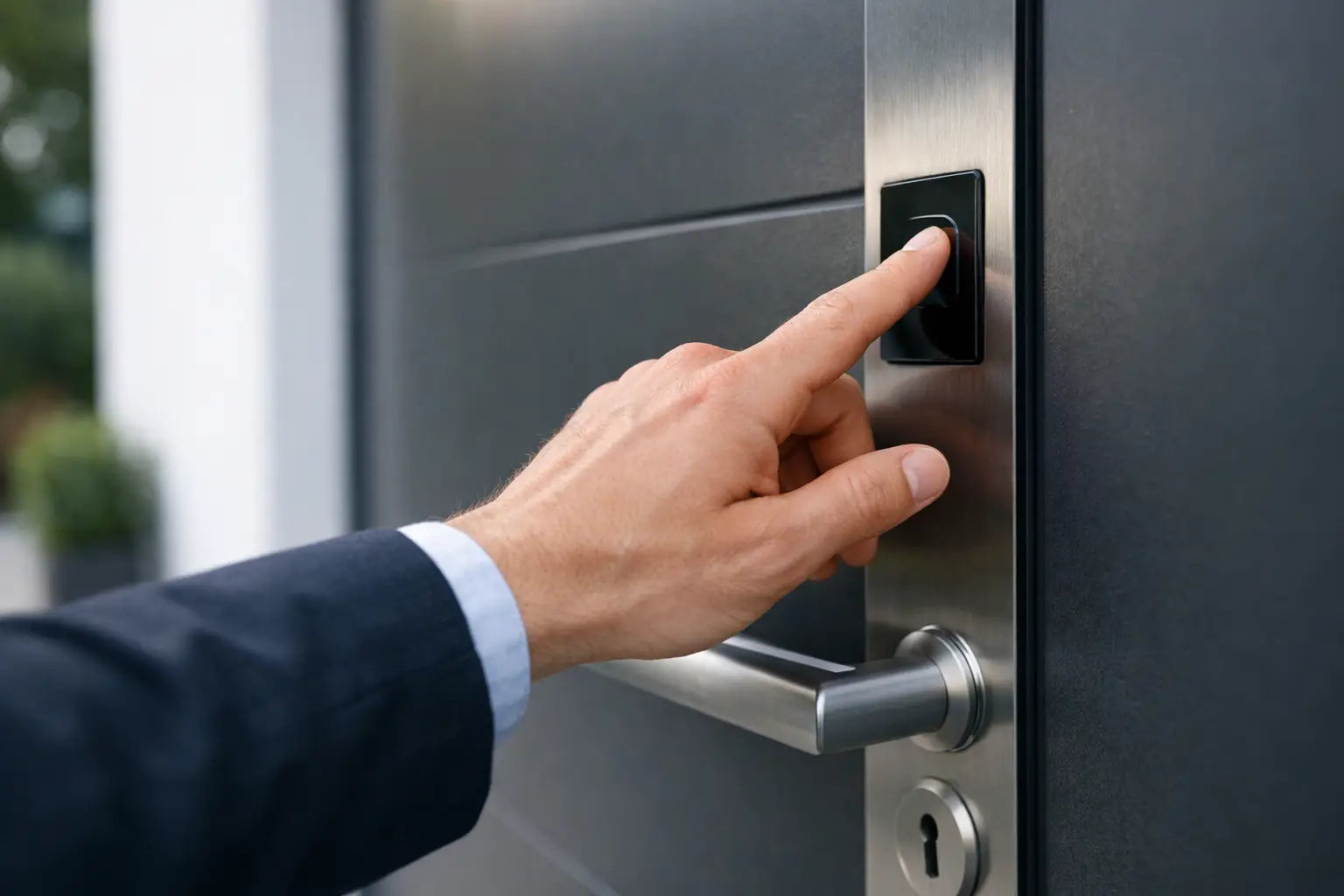 Haustür mit Fingerscanner sinnvoll planen